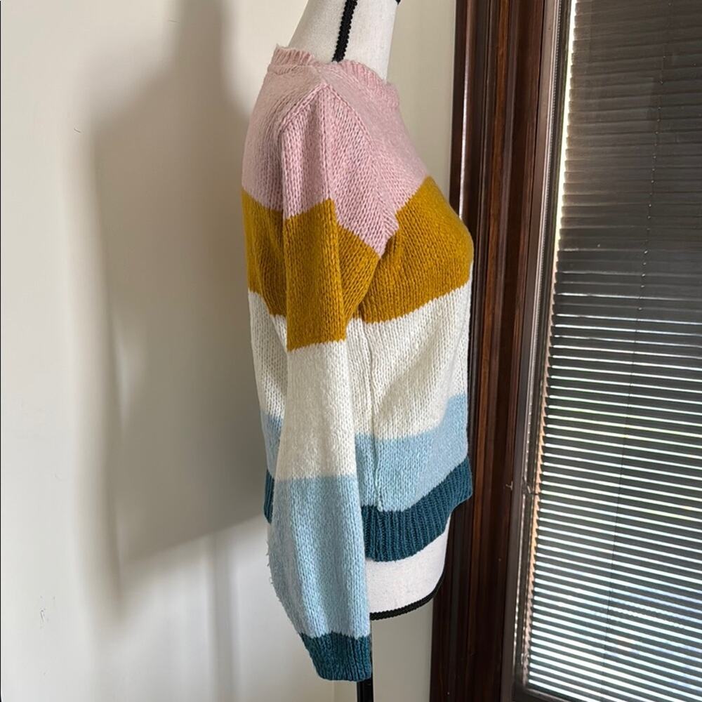 Topshop | Colorful Color Block Sweater Size 2 - Picture 5 of 10